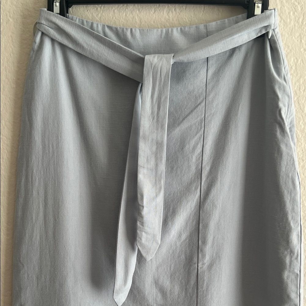 NWOT All Row Light Blue Split Front Skirt in Size S - Picture 2 of 13